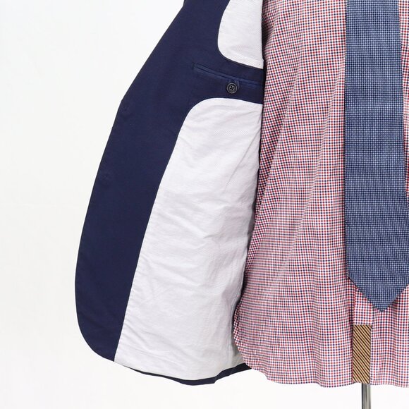 Crew Clothing Company 42R Blue HT 2-Button Sport Coat Blazer Jacket G640 - Picture 9 of 11